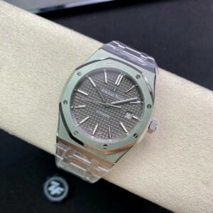 AP Royal Oak 37mm 15450 SS  ZF Factory 1:1 Best Edition Blue Textured Dial on SS Bracelet SA3120 Super Clone - Best Replica Watches Store For Sale!