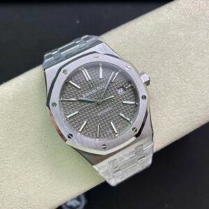 AP Royal Oak 37mm 15450 SS  ZF Factory 1:1 Best Edition Blue Textured Dial on SS Bracelet SA3120 Super Clone - Best Replica Watches Store For Sale!