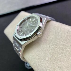 AP Royal Oak 37mm 15450 SS  ZF Factory 1:1 Best Edition Blue Textured Dial on SS Bracelet SA3120 Super Clone - Best Replica Watches Store For Sale!