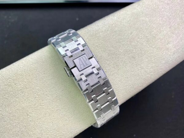 AP Royal Oak 37mm 15450 SS  ZF Factory 1:1 Best Edition Blue Textured Dial on SS Bracelet SA3120 Super Clone - Best Replica Watches Store For Sale!