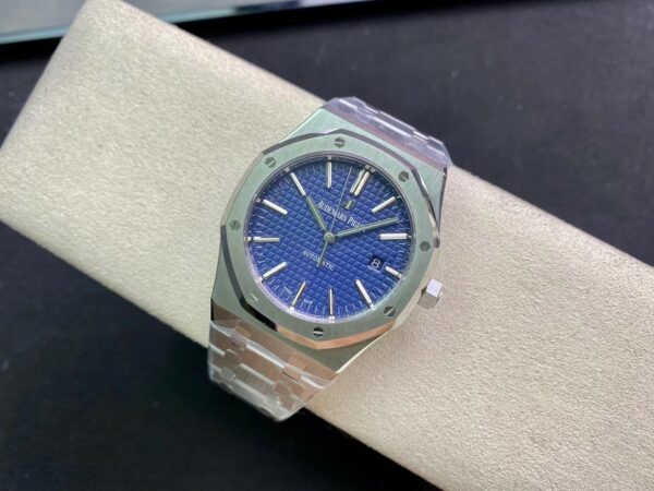 AP Royal Oak 37mm 15450 SS  ZF Factory 1:1 Best Edition Black Textured Dial on SS Bracelet SA3120 Super Clone - Best Replica Watches Store For Sale!