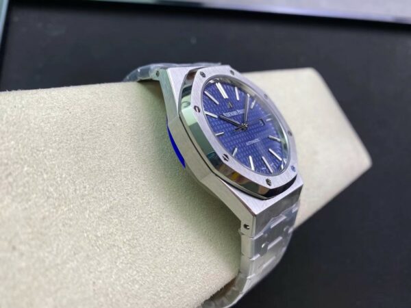 AP Royal Oak 37mm 15450 SS  ZF Factory 1:1 Best Edition Black Textured Dial on SS Bracelet SA3120 Super Clone - Best Replica Watches Store For Sale!