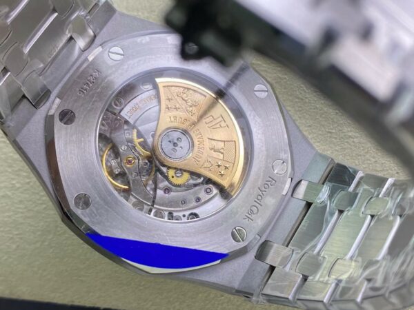 AP Royal Oak 37mm 15450 SS  ZF Factory 1:1 Best Edition Black Textured Dial on SS Bracelet SA3120 Super Clone - Best Replica Watches Store For Sale!