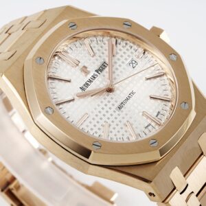 AP Royal Oak 37mm 15400 RG  ZF Factory 1:1 Best Edition White Textured Dial - Best Replica Watches Store For Sale!