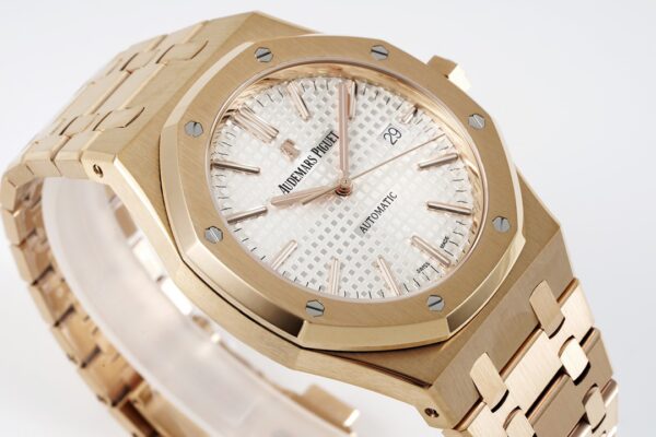 AP Royal Oak 37mm 15400 RG  ZF Factory 1:1 Best Edition White Textured Dial - Best Replica Watches Store For Sale!