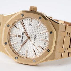 AP Royal Oak 37mm 15400 RG  ZF Factory 1:1 Best Edition White Textured Dial - Best Replica Watches Store For Sale!
