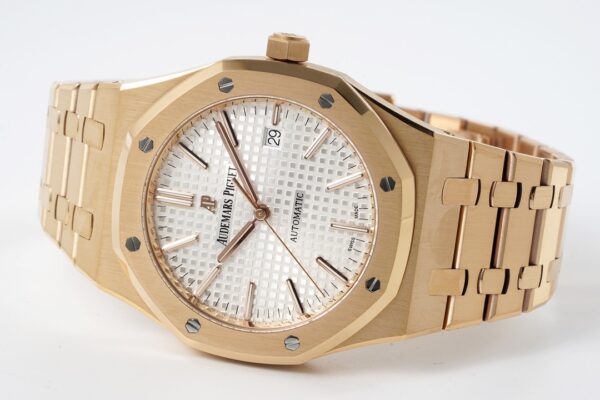 AP Royal Oak 37mm 15400 RG  ZF Factory 1:1 Best Edition White Textured Dial - Best Replica Watches Store For Sale!