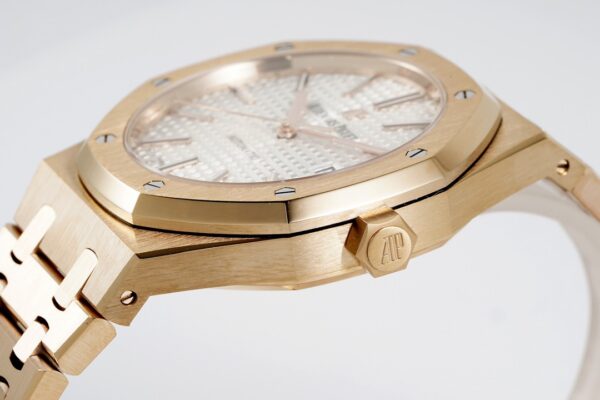 AP Royal Oak 37mm 15400 RG  ZF Factory 1:1 Best Edition White Textured Dial - Best Replica Watches Store For Sale!