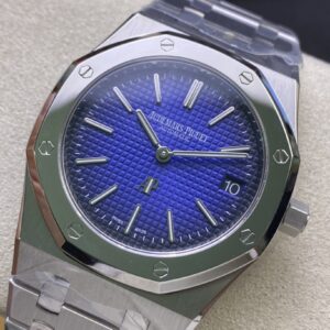 AP Royal Oak 39mm 15202IP SS  ZF Factory 1:1 Best Edition Blue Textured Dial on SS Bracelet A2121 - Best Replica Watches Store For Sale!