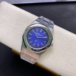 AP Royal Oak 39mm 15202IP SS  ZF Factory 1:1 Best Edition Blue Textured Dial on SS Bracelet A2121 - Best Replica Watches Store For Sale!