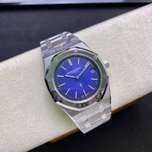 AP Royal Oak 39mm 15202IP SS  ZF Factory 1:1 Best Edition Blue Textured Dial on SS Bracelet A2121 - Best Replica Watches Store For Sale!
