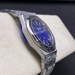 AP Royal Oak 39mm 15202IP SS  ZF Factory 1:1 Best Edition Blue Textured Dial on SS Bracelet A2121 - Best Replica Watches Store For Sale!