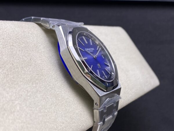 AP Royal Oak 39mm 15202IP SS  ZF Factory 1:1 Best Edition Blue Textured Dial on SS Bracelet A2121 - Best Replica Watches Store For Sale!