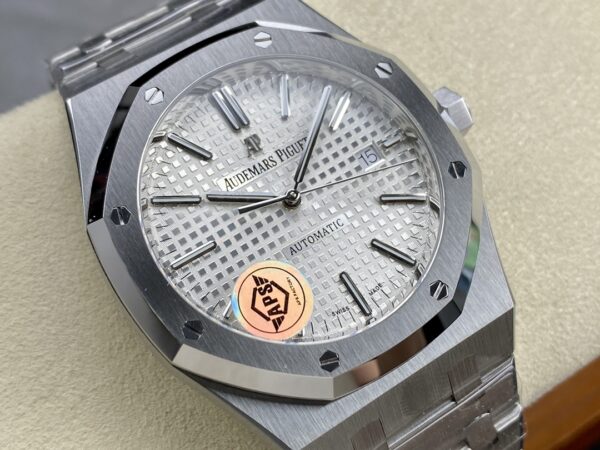 AP Royal Oak 41mm 15400 SS APS Factory 1:1 Best Edition White Textured Dial on SS Bracelet SA3120 Super Clone V3 - Best Replica Watches Store For Sale!