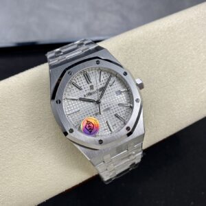 AP Royal Oak 41mm 15400 SS APS Factory 1:1 Best Edition White Textured Dial on SS Bracelet SA3120 Super Clone V3 - Best Replica Watches Store For Sale!
