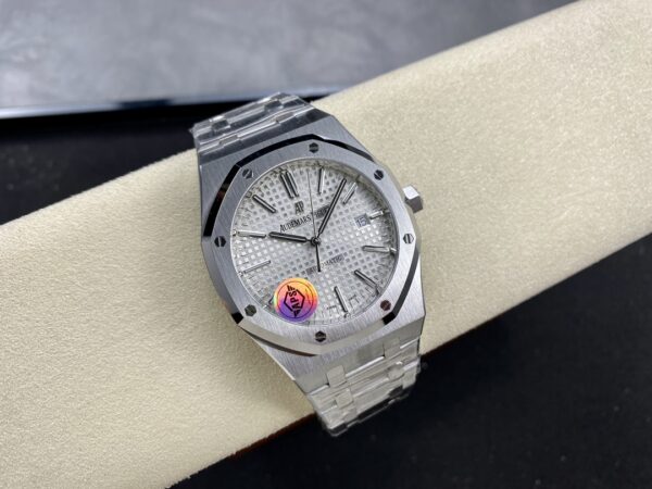 AP Royal Oak 41mm 15400 SS APS Factory 1:1 Best Edition White Textured Dial on SS Bracelet SA3120 Super Clone V3 - Best Replica Watches Store For Sale!
