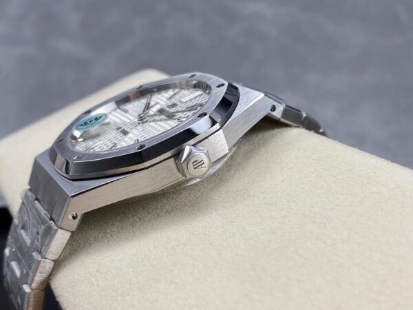AP Royal Oak 41mm 15400 SS APS Factory 1:1 Best Edition White Textured Dial on SS Bracelet SA3120 Super Clone V3 - Best Replica Watches Store For Sale!
