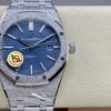 AP Royal Oak 41mm 15410 Frosted SS APS Factory 1:1 Best Edition Blue Textured Dial - Best Replica Watches Store For Sale!