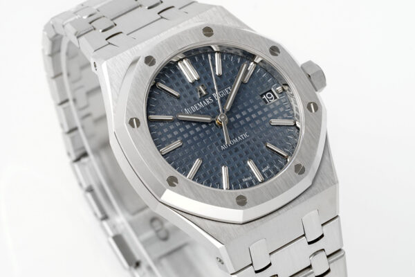AP Royal Oak 37mm 15450 SS APS Factory 1:1 Best Edition Blue Textured Dials - Best Replica Watches Store For Sale!