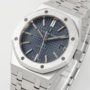 AP Royal Oak 37mm 15450 SS APS Factory 1:1 Best Edition Blue Textured Dials - Best Replica Watches Store For Sale!
