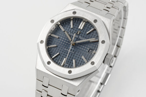 AP Royal Oak 37mm 15450 SS APS Factory 1:1 Best Edition Blue Textured Dials - Best Replica Watches Store For Sale!