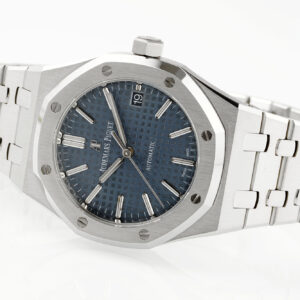 AP Royal Oak 37mm 15450 SS APS Factory 1:1 Best Edition Blue Textured Dials - Best Replica Watches Store For Sale!