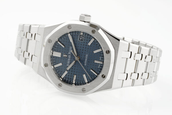 AP Royal Oak 37mm 15450 SS APS Factory 1:1 Best Edition Blue Textured Dials - Best Replica Watches Store For Sale!