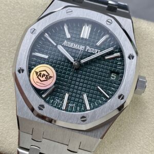 AP Royal Oak 41mm 15510  SS APS Factory 1:1 Best Edition Green Dial V2 - Best Replica Watches Store For Sale!