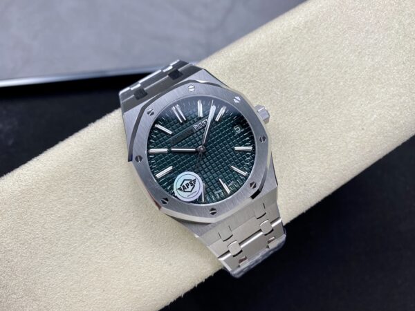 AP Royal Oak 41mm 15510  SS APS Factory 1:1 Best Edition Green Dial V2 - Best Replica Watches Store For Sale!
