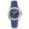 PATEK PHILIPPE Aquanaut 5168G 42mm SS  ZF Factory 1:1 Best Edition Blue Dial on Blue Rubber Strap 324CS - Best Replica Watches Store For Sale!