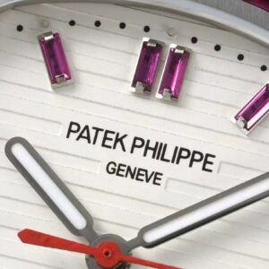 PATEK PHILIPPE Nautilus 5711 SS GR Factory 1:1 Best Edition White Dial Purple Diamonds Bezel on SS Bracelet 324CS - Best Replica Watches Store For Sale!