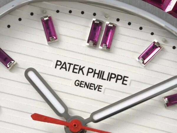 PATEK PHILIPPE Nautilus 5711 SS GR Factory 1:1 Best Edition White Dial Purple Diamonds Bezel on SS Bracelet 324CS - Best Replica Watches Store For Sale!