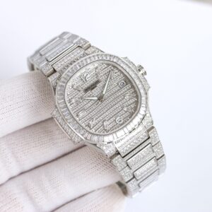 PATEK PHILIPPE Nautilus 7118 Ladies White Diamonds GR Factory 1:1 Best Edition - Best Replica Watches Store For Sale!