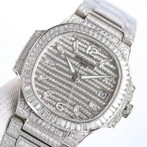 PATEK PHILIPPE Nautilus 7118 Ladies White Diamonds GR Factory 1:1 Best Edition - Best Replica Watches Store For Sale!