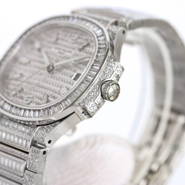 PATEK PHILIPPE Nautilus 7118 Ladies White Diamonds GR Factory 1:1 Best Edition - Best Replica Watches Store For Sale!