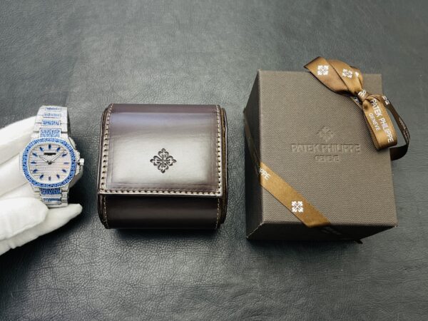 PATEK PHILIPPE Nautilus 7118 Ladies Blue/White Diamonds GR Factory 1:1 Best Edition - Best Replica Watches Store For Sale!