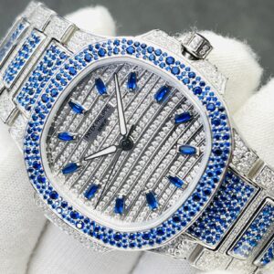 PATEK PHILIPPE Nautilus 7118 Ladies Blue/White Diamonds GR Factory 1:1 Best Edition - Best Replica Watches Store For Sale!