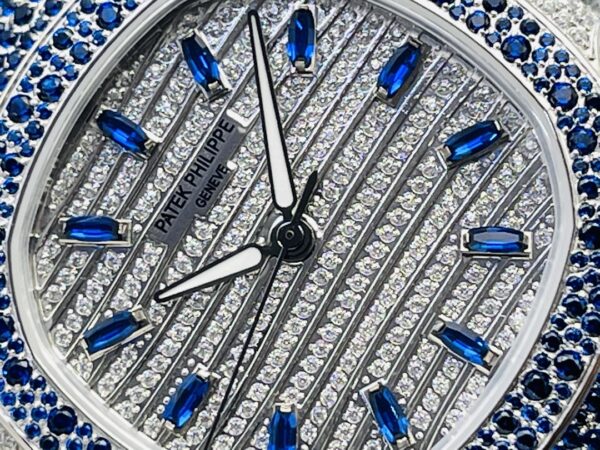 PATEK PHILIPPE Nautilus 7118 Ladies Blue/White Diamonds GR Factory 1:1 Best Edition - Best Replica Watches Store For Sale!