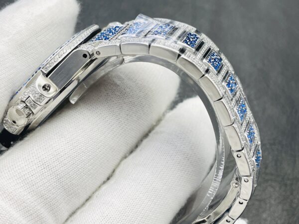 PATEK PHILIPPE Nautilus 7118 Ladies Blue/White Diamonds GR Factory 1:1 Best Edition - Best Replica Watches Store For Sale!
