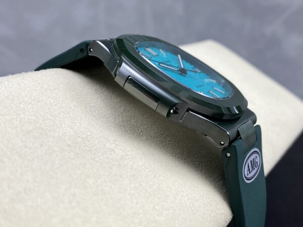 PATEK PHILIPPE AET Nautilus 5711 Green Ceramic  AMG Factory Best Edition Tiffany Blue Dial - Best Replica Watches Store For Sale!