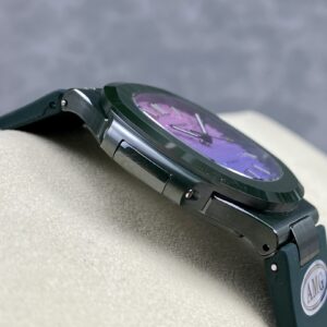 PATEK PHILIPPE AET Nautilus 5711 Green Ceramic  AMG Factory Best Edition Purple/Pink Dial - Best Replica Watches Store For Sale!