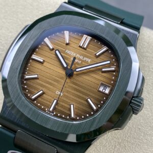 PATEK PHILIPPE AET Nautilus 5711 Green Ceramic  AMG Factory Best Edition Brown Dial - Best Replica Watches Store For Sale!