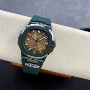 PATEK PHILIPPE AET Nautilus 5711 Green Ceramic  AMG Factory Best Edition Brown Dial - Best Replica Watches Store For Sale!