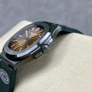 PATEK PHILIPPE AET Nautilus 5711 Green Ceramic  AMG Factory Best Edition Brown Dial - Best Replica Watches Store For Sale!