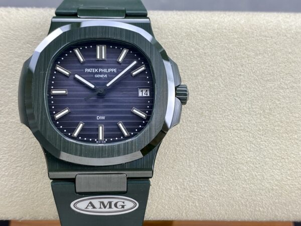 PATEK PHILIPPE AET Nautilus 5711 Green Ceramic  AMG Factory Best Edition Blue Dial - Best Replica Watches Store For Sale!