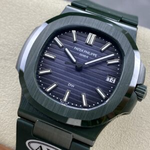 PATEK PHILIPPE AET Nautilus 5711 Green Ceramic  AMG Factory Best Edition Blue Dial - Best Replica Watches Store For Sale!