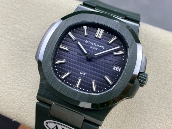 PATEK PHILIPPE AET Nautilus 5711 Green Ceramic  AMG Factory Best Edition Blue Dial - Best Replica Watches Store For Sale!