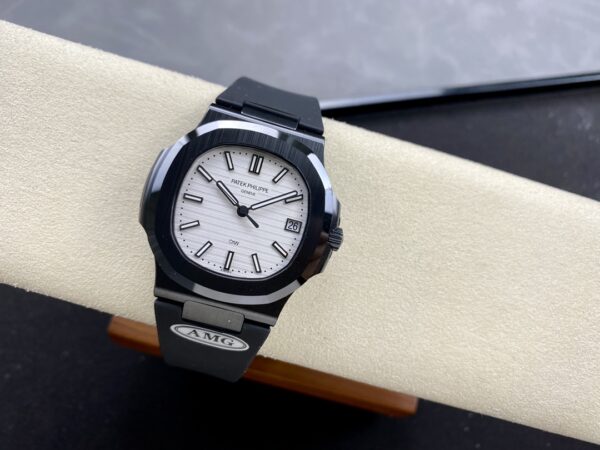 PATEK PHILIPPE AET Nautilus 5711 Black Ceramic  AMG Factory Best Edition White Dial - Best Replica Watches Store For Sale!