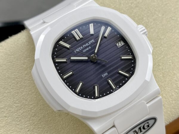 PATEK PHILIPPE AET Nautilus 5711 White Ceramic  AMG Factory Best Edition Blue Dial - Best Replica Watches Store For Sale!