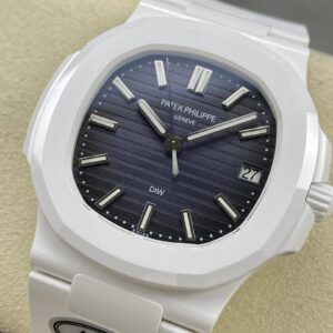 PATEK PHILIPPE AET Nautilus 5711 White Ceramic  AMG Factory Best Edition Blue Dial - Best Replica Watches Store For Sale!